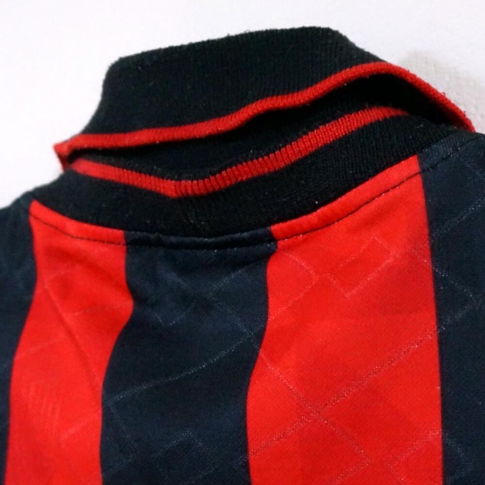93/94 LOTTO ACミラン ホーム 長袖ユニフォーム HLS XXL AC Milan 1993 94 2XL Home Lotto Maglia Shirt Jersey Calcio