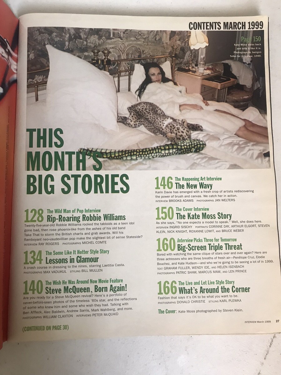 その他 Interview march1999 Kate Moss story その他 Interview