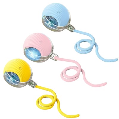 Dog Cat Toy Automatic Rolling Ball Smart Electric Pet Self-Moving Kitten Game 