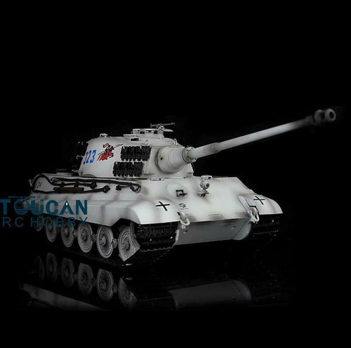 1/16 Henglong 7.0 Plastic RTR RC Tank 3888A Snow German King Tiger 360° Turret - Picture 3 of 7