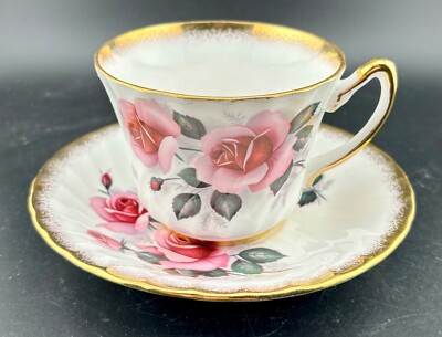 Royal Ardalt Bone China Tea Cup and Saucer Roses England