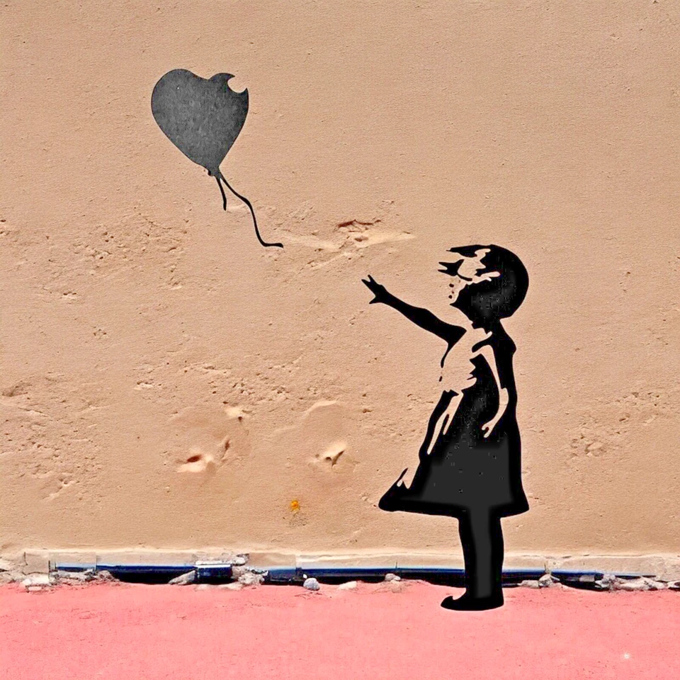 Banksy Schablone Baloon Girl ❤️ A3 42 x 29 cm ❤️ Nr. 214 Grafiti Street Art - Bild 4 von 4