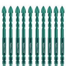 Mgtgbao 10PCS 5/16'' Tile Glass Drill Bits Masonry Ceramic Mirror Concrete