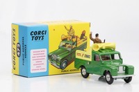1:46 Corgi Toys Land Rover öFfentliches Adressfahrzeug + 2 Figuren Nr. 472 Repro
