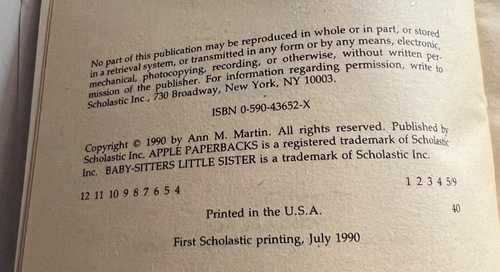 Baby-Sitters Club Original Box Book Set #9 - 12 Little Sister Ann M Martin - Bild 5 von 6