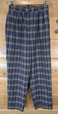 VTG Casablanca Trouser Pants Women Size 24X24 Plaid Wide Leg 70s Union Made USA