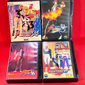 AES King Of Fighters Neo Geo Lot 4 Set 94 95 96 97 Figure ROM KOF SNK Genuine JP
