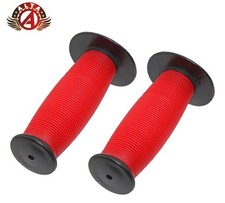 ALTA Black/Red Mushroom Handlebar Grips 7/8" x 115mm Cruiser BMX Vintage Style.