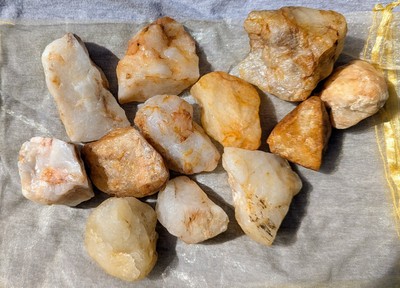 2lbs Mixed Fancy Colored Raw Quartz