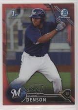 2016 Bowman Chrome Prospects Red Refractor 5/5 David Denson #BCP30 1u6