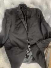 Marc Anthony Jacket M 42R Gray Black Birdseye 100% Wool Blazer Sport Coat