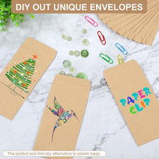 120 PCS Money Envelopes for Cash Kraft Paper, 6.5 X3.2 Small Cash Envelopes ...