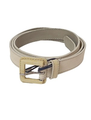 VA MILANO Ledergürtel Damen Gürtel Gr. DE 115 wollweiß Casual-Look