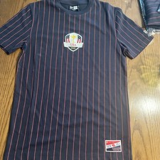 New Era USA 2025 Navy/Red Pinstripe Short Sleeve Soccer Shirt 