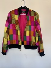 St. John Sport Silk Bomber Jacket L