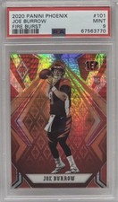 2020 Phoenix Joe Burrow Fire Burst #101 PSA 9 Mint Rookie Card Bengals. rookie card picture