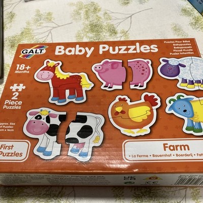 2-teiliges Baby Puzzle Bauernhof komplett 6 Puzzles Alter 18+ Monate Galt 