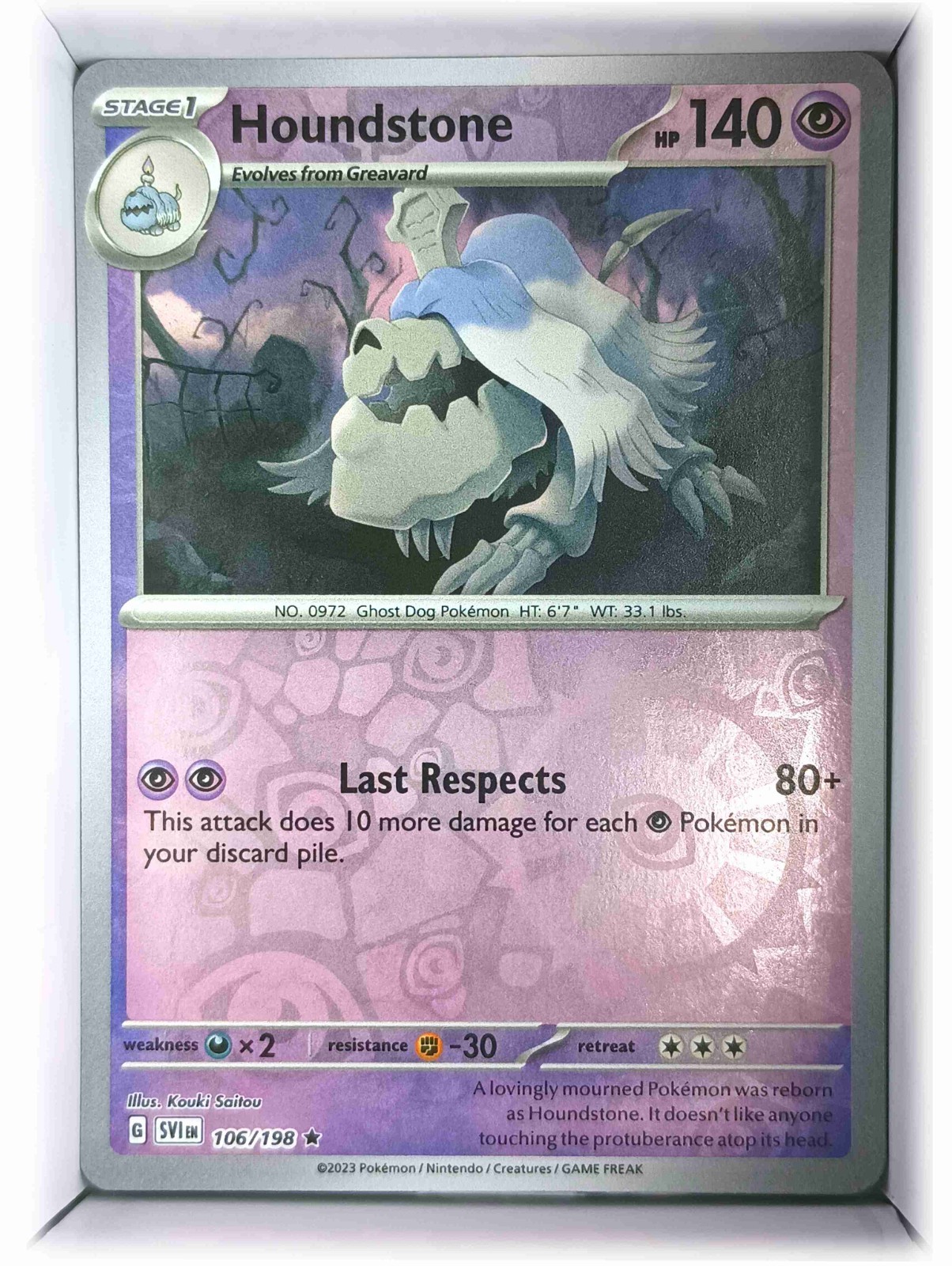 Houndstone 106/198 2023 Scarlet & Violet Scarlet & Violet Base Set Reverse Holo