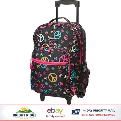 Double Handle Backpack with Telescoping Handle and Large Storage Compartment