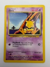 #43/102 Abra Normal Common - Pokémon TCG Base Set Vintage - LP (See Photos)