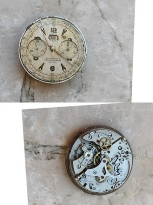 LANDERON Cal. 48 CHRONOGRAPH VINTAGE UHRWERK MOVEMENT UHREN FOR PARTS
