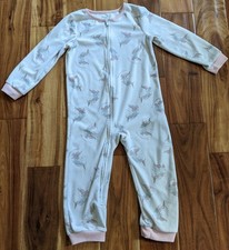 Carter  s Sleep and Play Fleece Girl Unicorn Horse Pajamas Size 5/5A