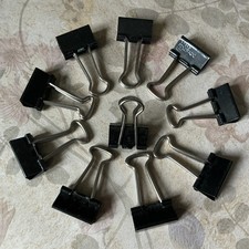 Vintage Small Metal Foldback Paper Document Office Job Lot x 10