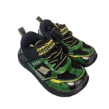 Skechers John Deere Light Up Sneakers Boys Size 7 Toddler Green Black