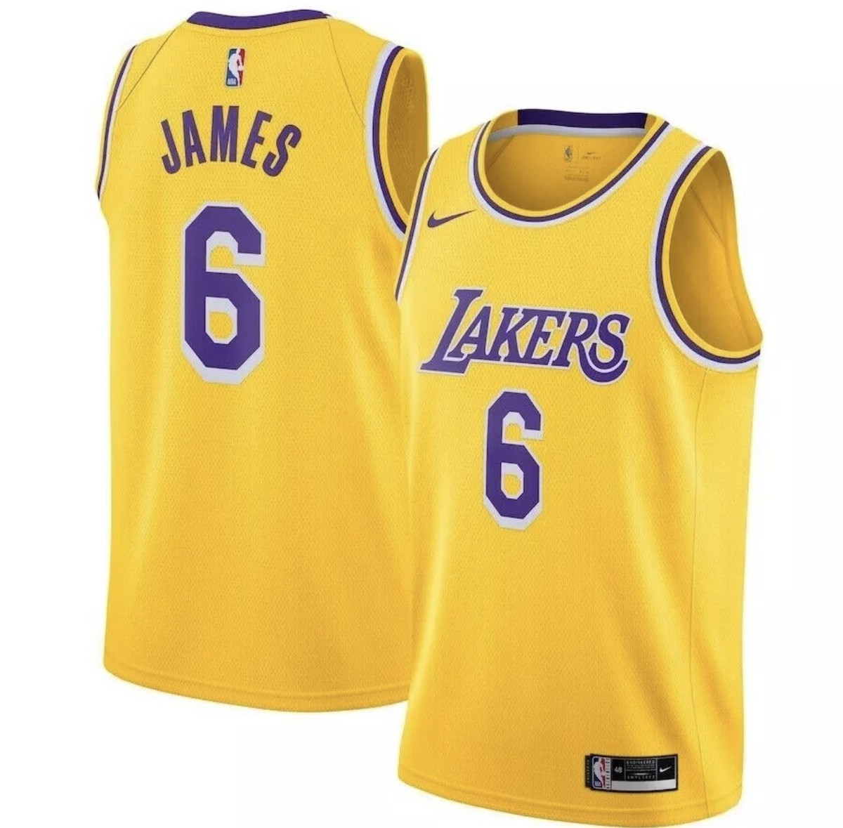 Nike LA Lakers Lebron James #6 Swingman Icon Edition Jersey