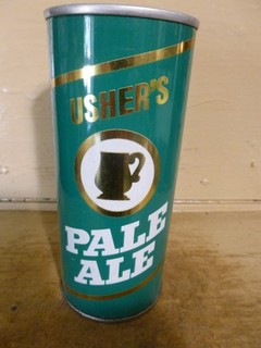 USHER`S PALE ALE WIDE SEAM STEEL BEER CAN [EMPTY CANS READ DESC.]
