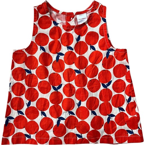 Hanna Andersson Tangerine Dream Crossback Tank & Shorts Set Cotton Girl 130 US 8 - Picture 2 of 8