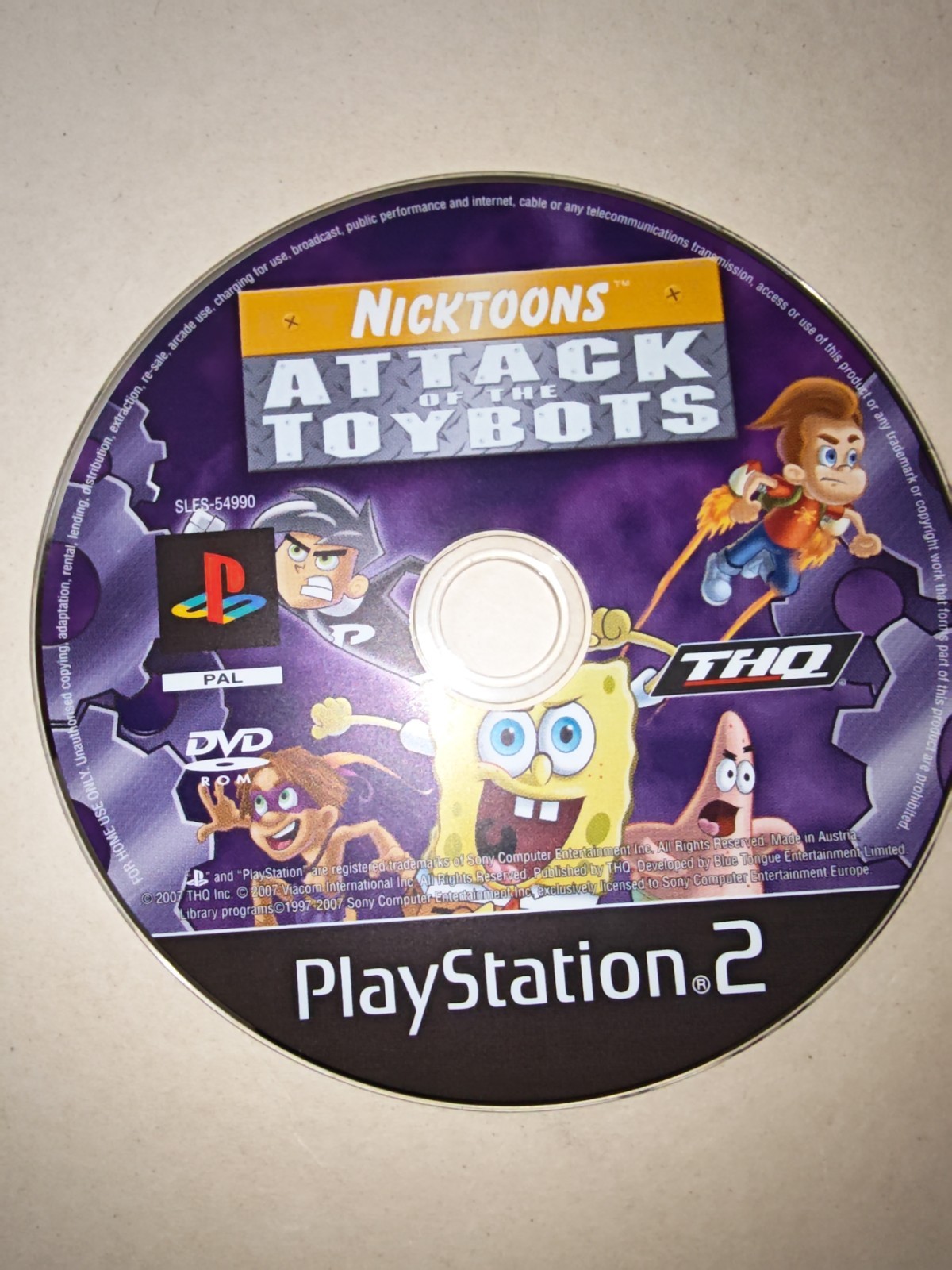 Nicktoons: Attack of the Toybots (Sony PlayStation 2, 2007) - Disc Only