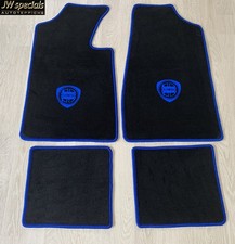 Auto Tappeto Tappetini per Lancia Fulvia Coupé Nero Blu Scuro 1965-1976 Velours
