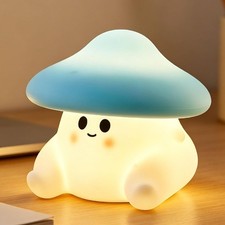 Mushroom Night Light Silicone Cute Lamp Dimmable Touch  Rechargeable Night Lamp