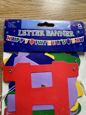Happy Father's Day Banner Aus Filz – 1,8 M Lang, Mit Glitzer & Aufhängeset Für Drinnen & Draußen
