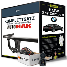 Anhängerkupplung starr für BMW 3er Compact +E-Satz Kit NEU AHK