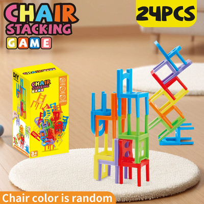 Educational Toys,Chair Stacking Toy Set,Building Blocks Stacking Chairs,Random C