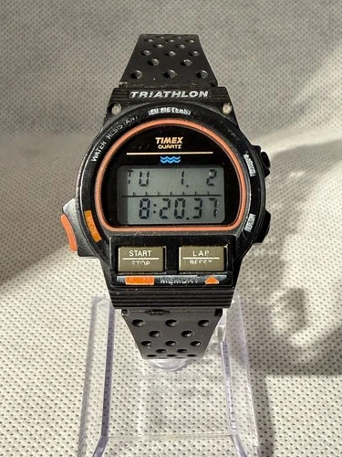 1989 Vintage Timex Triathlon Digital Watch - RARE! - Women's -