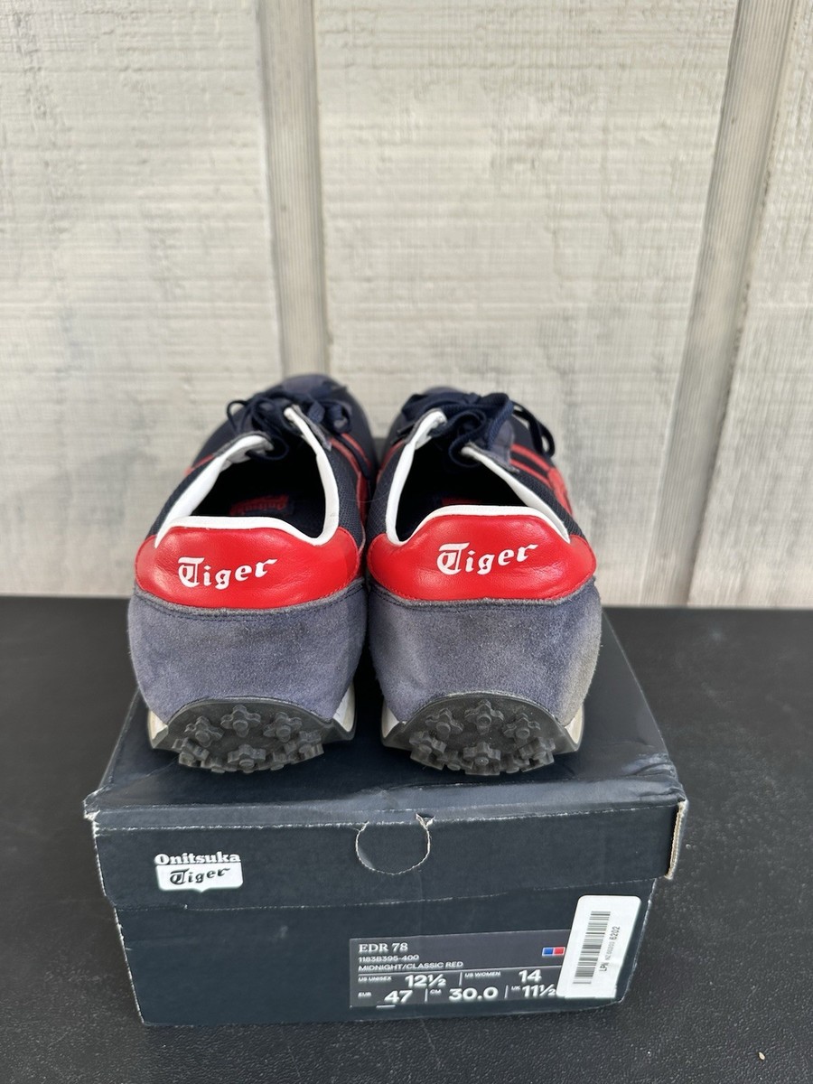 Onitsuka Tiger EDR 78 Midnight Classic Red Sneakers Size 12.5 US