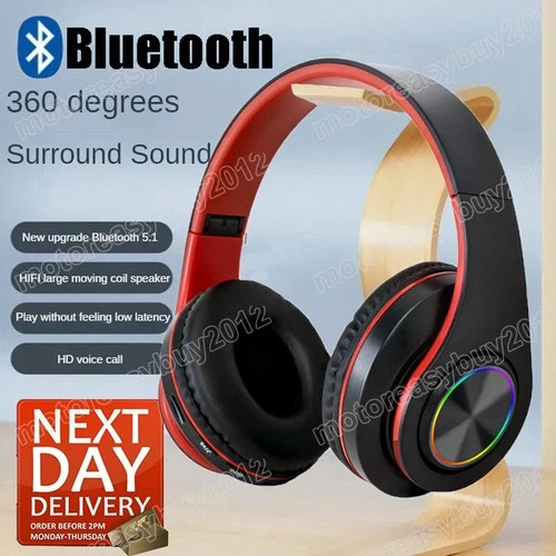 Wireless Bluetooth Headphones Earphones Over Ear Noise Cancelling for Phone