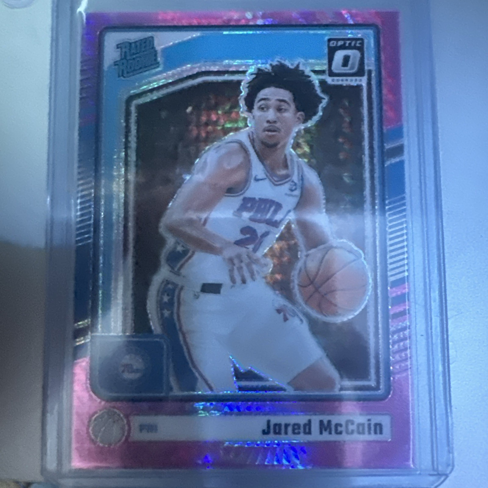 2024-25 Panini Donruss Optic - Rated Rookie Jared McCain #270 Pink Hyper Prizm