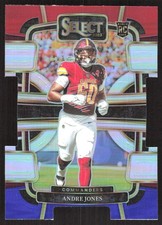 3395J 2023 Panini Select #98 Andre Jones Red and Blue Prizms Die Cuts