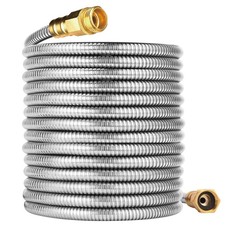 100ft Stainless Steel Garden Hose – Heavy Duty 304 Metal Water Hose –