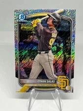 Ethan Salas 2025 Bowman Chrome Shimmer Refractor #BCP-169 Padres