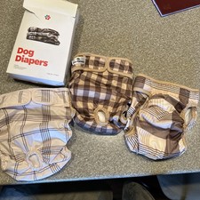 Gros lot de 3 couches lavables pour chien avec rallonges. Élégant Oxford NEUF (boîte ouverte)