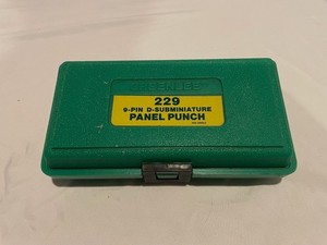 Greenlee 229 9-pin D- Subminiature Panel Punch