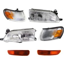 Headlight Kit For 1993-1997 Toyota Corolla Left And Right With Bulbs
