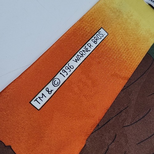 Vintage Looney Tunes Roadrunner Wile E Coyote Neck Tie Warner Bros 1996 - Picture 6 of 9