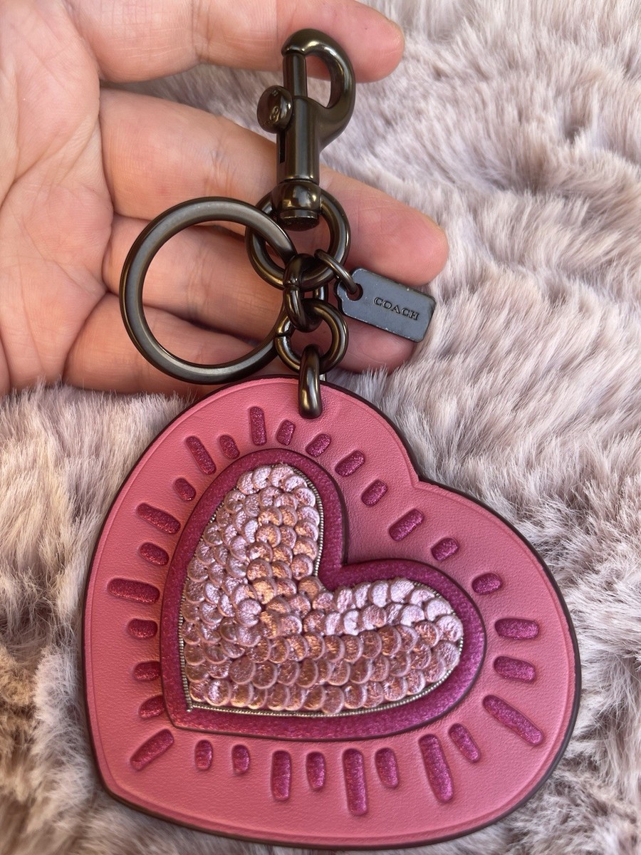 COACH ティー ローズ レザー バッグ チャーム ランタン ハート COACH ティー ローズ レザー バッグ チャーム ランタン ハート Coach X