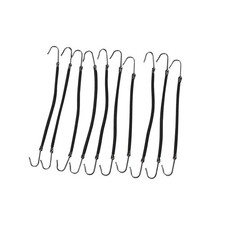 50Pcs Ponytail Hooks Holder Bungee Band Rubber Bands Hooks Hair Styling Black E